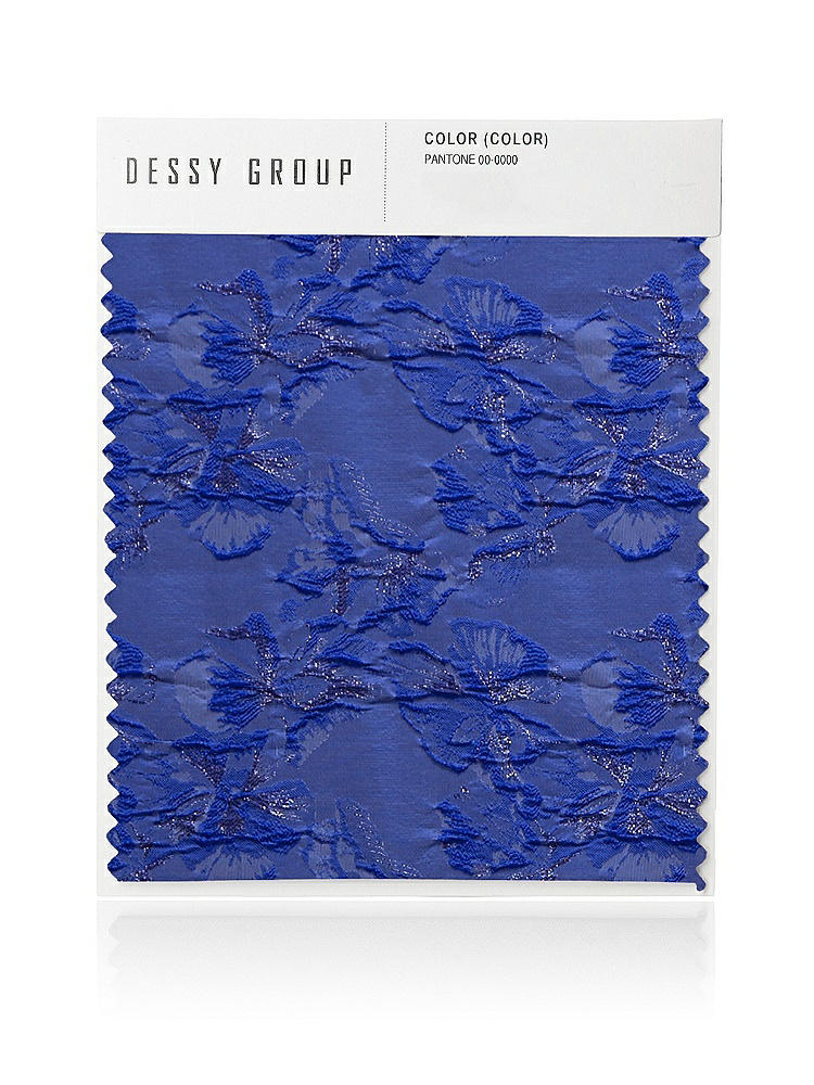 Front View - Cobalt Jacquard Cobalt Floral Metallic Jacquard Swatches