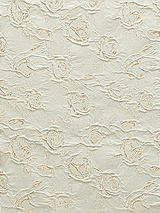 Front View Thumbnail - Ivory Gold Rosette Gilt Rosette Jacquard Fabric by the Yard