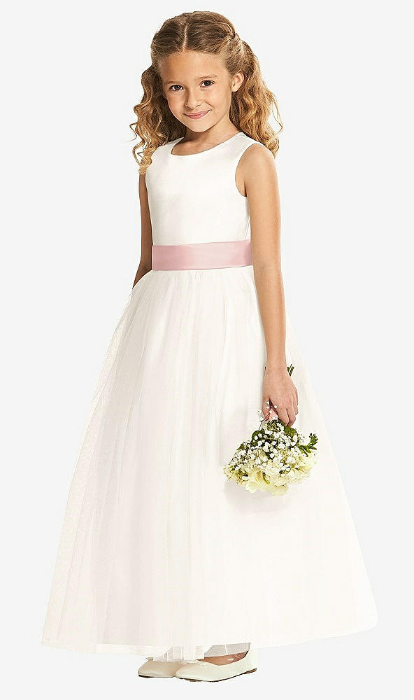 Front View - Ivory & Rose Flower Girl Dress FL4002