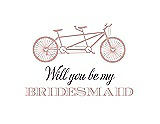 Front View Thumbnail - Rose & Aubergine Will You Be My Bridesmaid Card - Bike