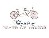 Front View Thumbnail - Rose & Cornflower Will You Be My Maid of Honor - Bike