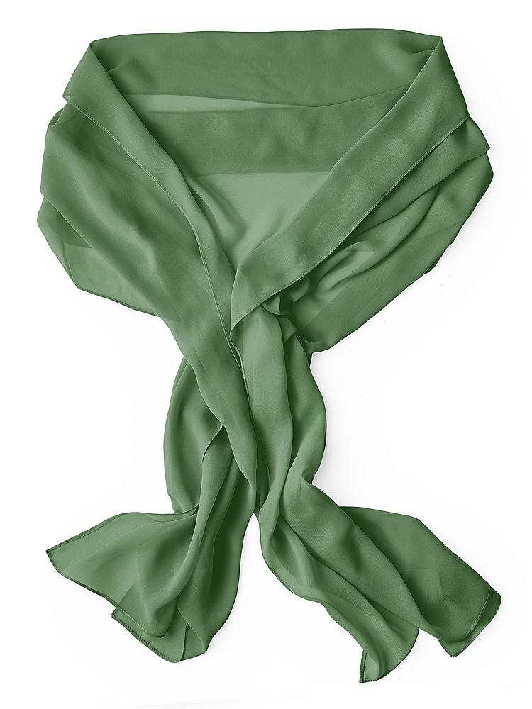 Back View - Vineyard Green Sheer Crepe Stole