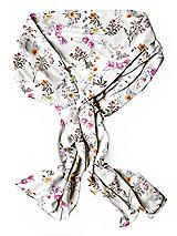 Rear View Thumbnail - Butterfly Botanica Ivory Lux Chiffon Stole