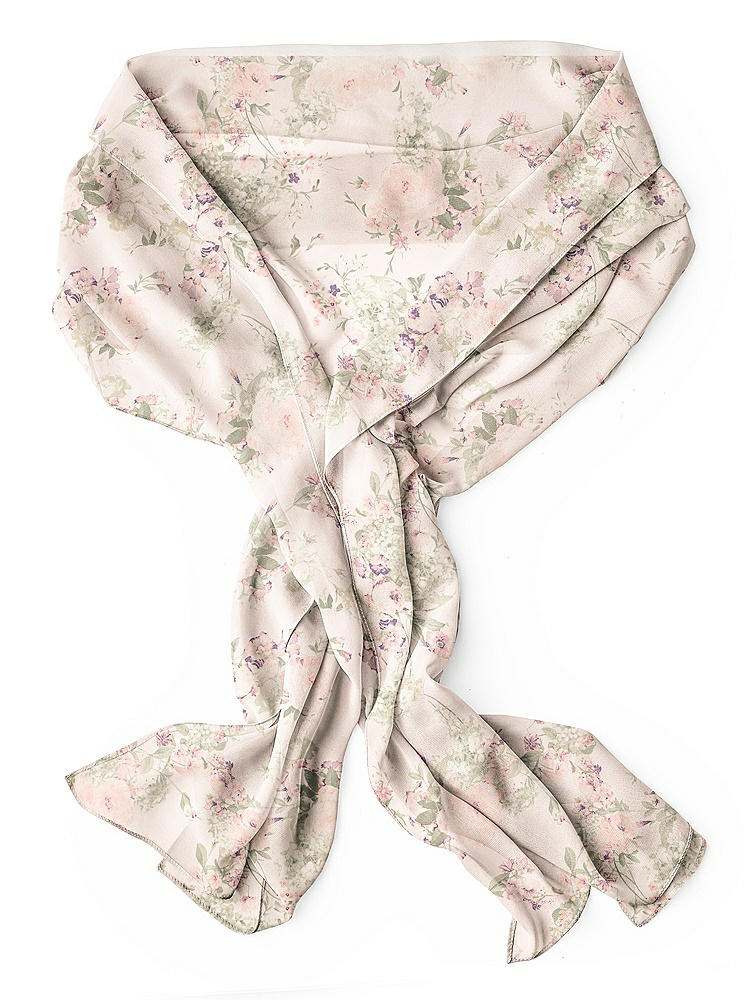 Back View - Blush Garden Lux Chiffon Stole