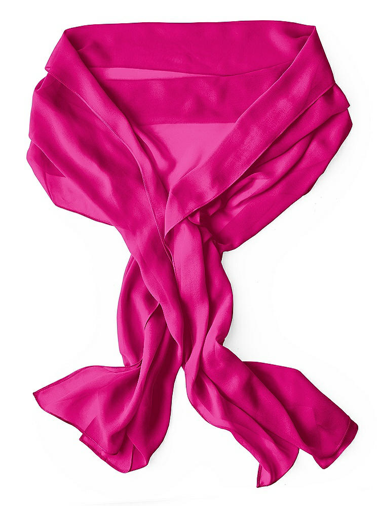 Back View - Think Pink Lux Chiffon Stole