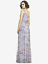 Alt View 5 Thumbnail - Butterfly Botanica Silver Dove Sleeveless Draped Chiffon Maxi Dress with Front Slit