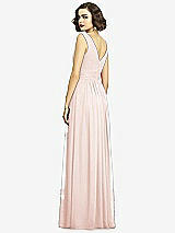 Alt View 5 Thumbnail - Blush Sleeveless Draped Chiffon Maxi Dress with Front Slit