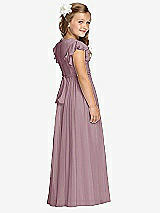 Rear View Thumbnail - Dusty Rose Flower Girl Dress FL4038