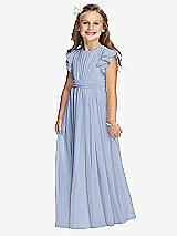 Front View Thumbnail - Sky Blue Flower Girl Dress FL4038