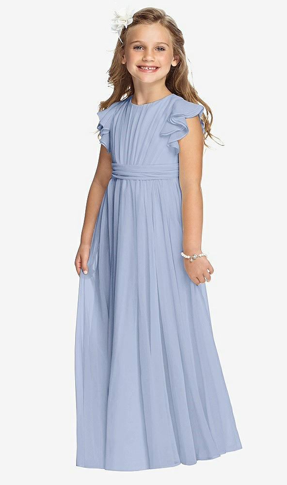 Front View - Sky Blue Flower Girl Dress FL4038