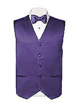 Rear View Thumbnail - Regalia - PANTONE Ultra Violet Matte Satin Tuxedo Vests by After Six