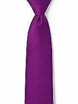 Front View Thumbnail - Dahlia Matte Satin Boy's 14" Zip Necktie by After Six