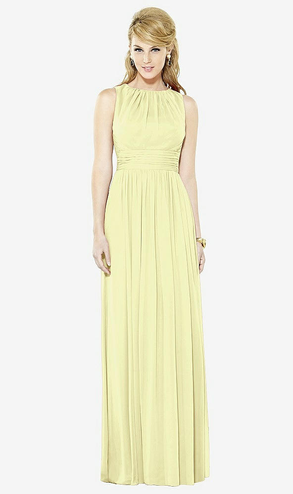 Front View - Butter Yellow After Six Bridesmaid Dress 6709