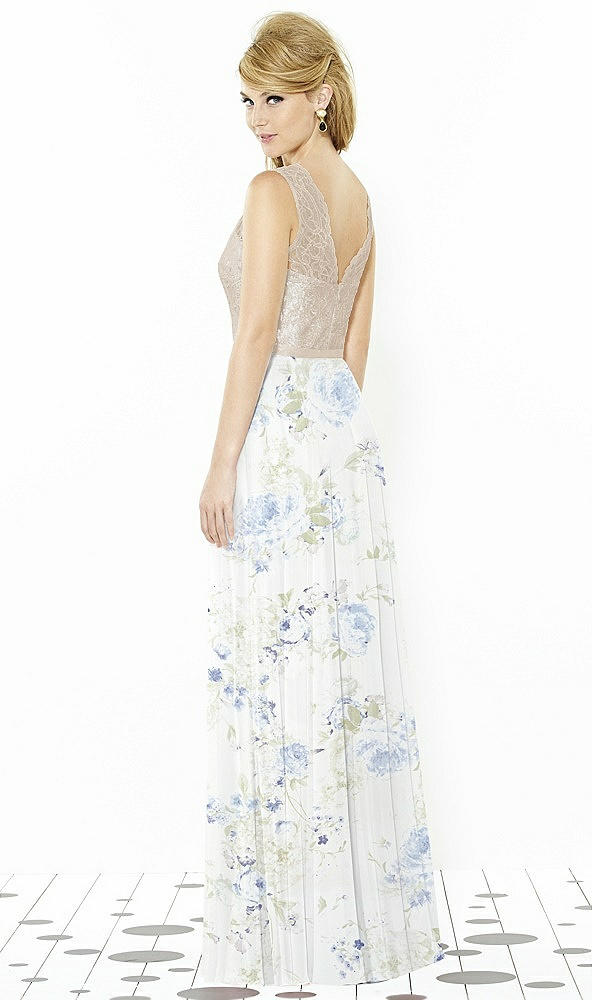 Back View - Bleu Garden & Cameo After Six Bridesmaid Dress 6715