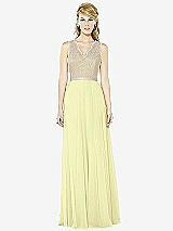 Front View Thumbnail - Butter Yellow & Cameo After Six Bridesmaid Dress 6715