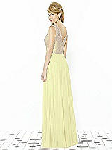 Rear View Thumbnail - Butter Yellow & Cameo After Six Bridesmaid Dress 6715