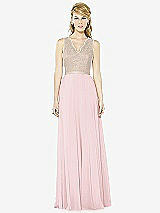 Front View Thumbnail - Ballet Pink & Cameo After Six Bridesmaid Dress 6715