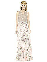 Front View Thumbnail - Blush Garden & Cameo After Six Bridesmaid Dress 6715