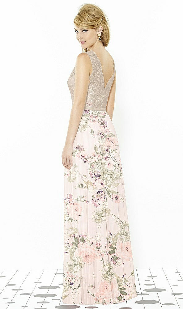 Back View - Blush Garden & Cameo After Six Bridesmaid Dress 6715