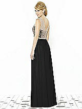 Rear View Thumbnail - Black & Cameo After Six Bridesmaid Dress 6715