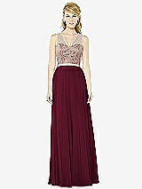 Front View Thumbnail - Cabernet & Cameo After Six Bridesmaid Dress 6715