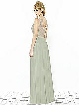 Rear View Thumbnail - Celadon & Cameo After Six Bridesmaid Dress 6715