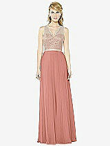 Front View Thumbnail - Desert Rose & Cameo After Six Bridesmaid Dress 6715