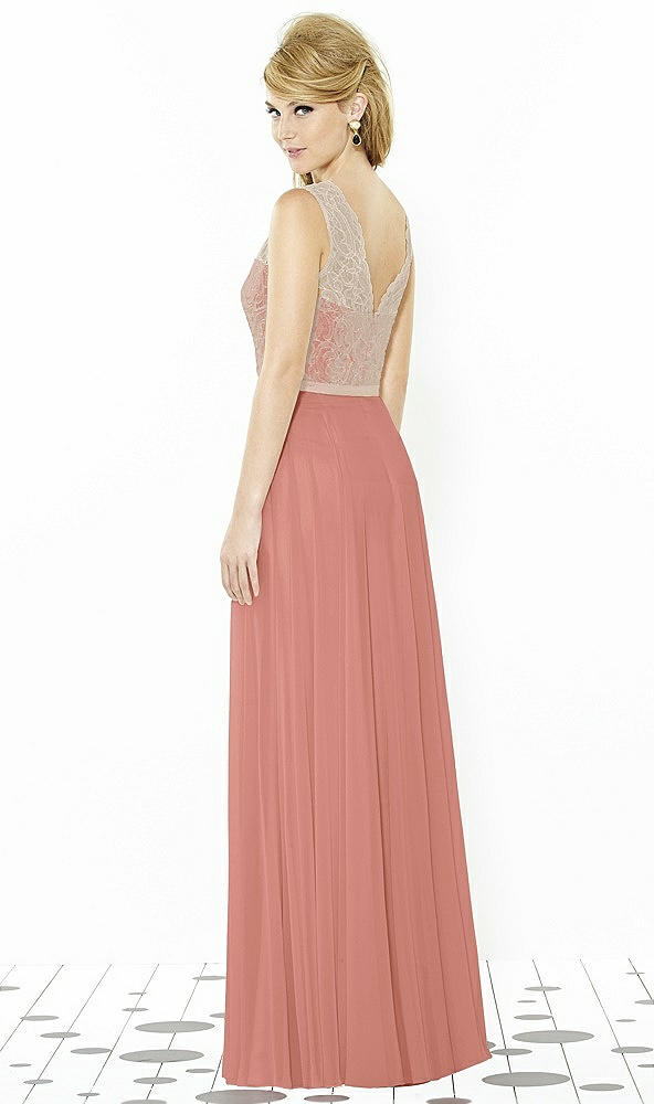 Back View - Desert Rose & Cameo After Six Bridesmaid Dress 6715