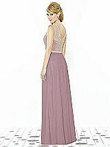 Rear View Thumbnail - Dusty Rose & Cameo After Six Bridesmaid Dress 6715