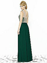 Rear View Thumbnail - Hunter Green & Cameo After Six Bridesmaid Dress 6715