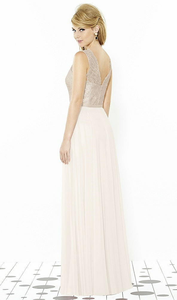 Back View - Ivory & Cameo After Six Bridesmaid Dress 6715