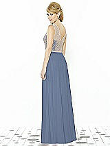 Rear View Thumbnail - Larkspur Blue & Cameo After Six Bridesmaid Dress 6715