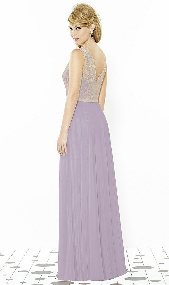 Back View - Lilac Haze & Cameo After Six Bridesmaid Dress 6715