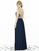 Rear View Thumbnail - Midnight Navy & Cameo After Six Bridesmaid Dress 6715