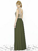 Rear View Thumbnail - Olive Green & Cameo After Six Bridesmaid Dress 6715