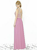 Rear View Thumbnail - Powder Pink & Cameo After Six Bridesmaid Dress 6715