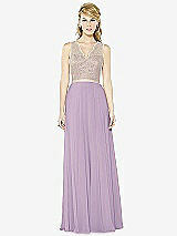 Front View Thumbnail - Pale Purple & Cameo After Six Bridesmaid Dress 6715