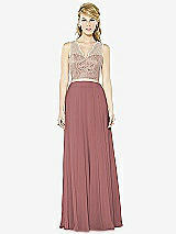 Front View Thumbnail - Rosewood & Cameo After Six Bridesmaid Dress 6715