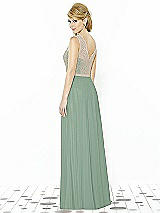 Rear View Thumbnail - Seagrass & Cameo After Six Bridesmaid Dress 6715