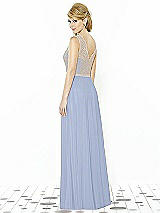 Rear View Thumbnail - Sky Blue & Cameo After Six Bridesmaid Dress 6715