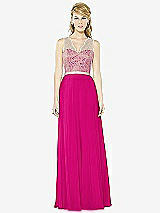 Front View Thumbnail - Think Pink & Cameo After Six Bridesmaid Dress 6715