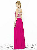 Rear View Thumbnail - Think Pink & Cameo After Six Bridesmaid Dress 6715