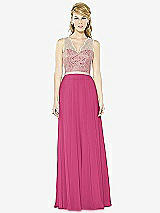 Front View Thumbnail - Tea Rose & Cameo After Six Bridesmaid Dress 6715