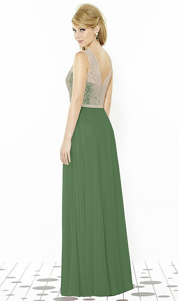 Back View - Vineyard Green & Cameo After Six Bridesmaid Dress 6715