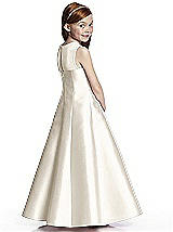 Rear View Thumbnail - Ivory Flower Girl Dress FL4041