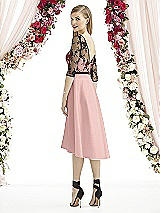 Front View Thumbnail - Rose & Off White After Six Bridesmaid Dress 6746