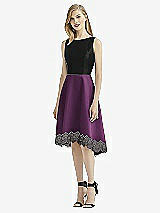 Front View Thumbnail - Aubergine & Black After Six Bridesmaid Dress 6748