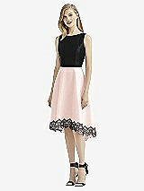 Front View Thumbnail - Blush & Black After Six Bridesmaid Dress 6748