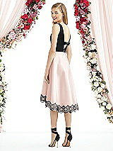 Rear View Thumbnail - Blush & Black After Six Bridesmaid Dress 6748