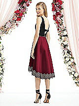 Rear View Thumbnail - Burgundy & Black After Six Bridesmaid Dress 6748